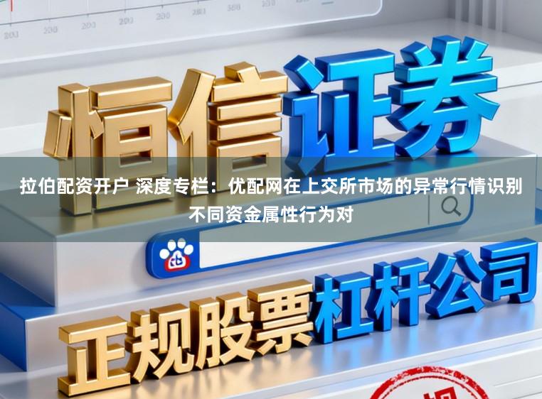 拉伯配资开户 深度专栏：优配网在上交所市场的异常行情识别不同资金属性行为对